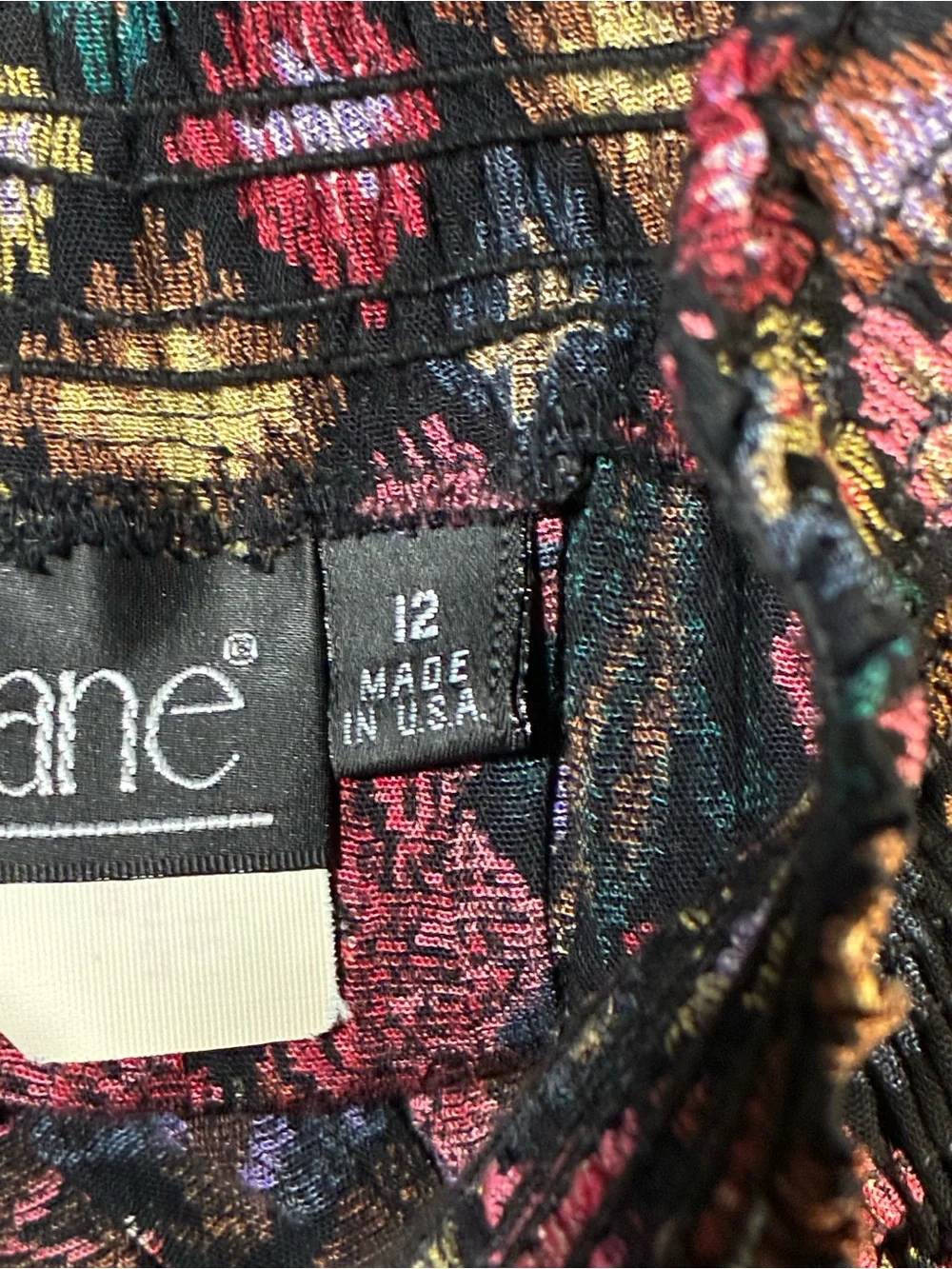 Vintage Karen Kane Multicolor Floral A-Line Maxi Skirt